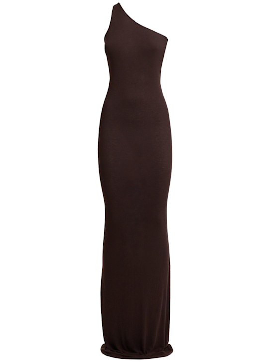 Rick Owens: One-shoulder gown - Brown - women_0 | Luisa Via Roma