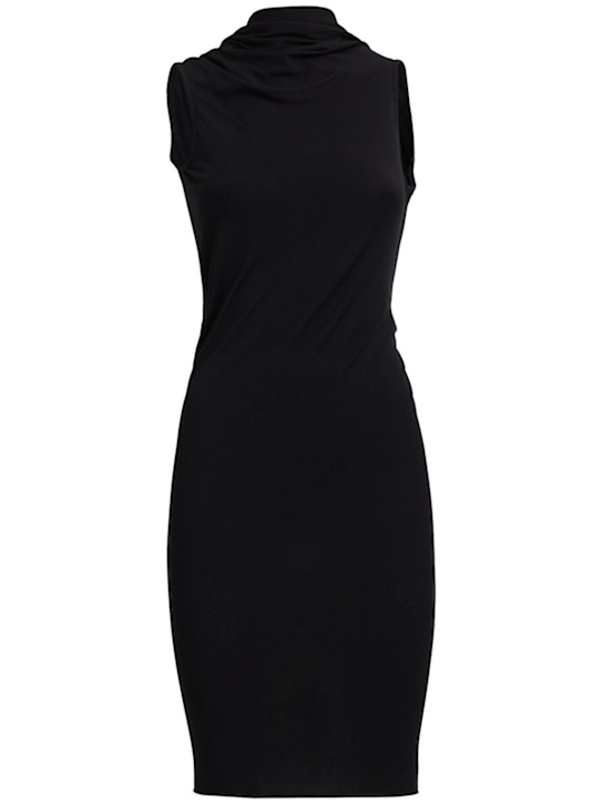 Rick Owens: Vestido corto drapeado - Negro - women_0 | Luisa Via Roma