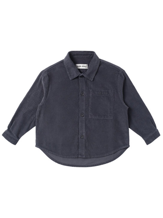 Main Story: Organic cotton shirt - Blue - kids-boys_0 | Luisa Via Roma