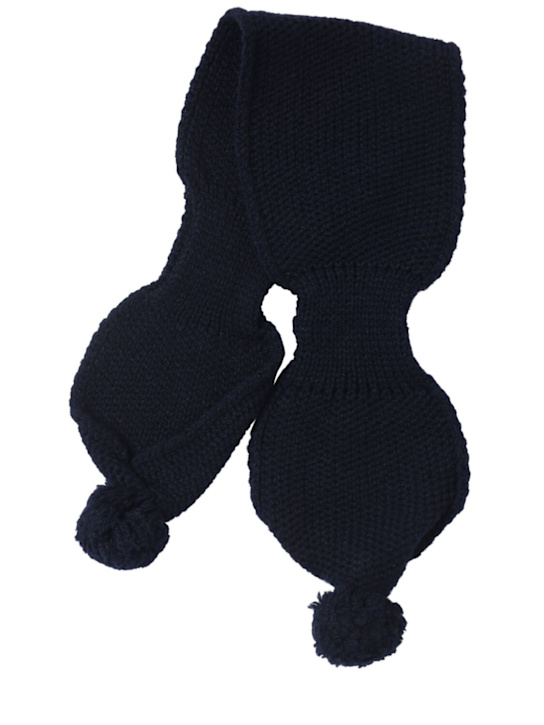 1 + IN THE FAMILY: Wool blend knit scarf - Blue - kids-girls_0 | Luisa Via Roma