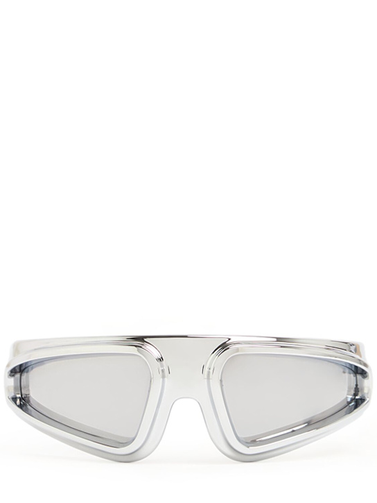 Rick Owens: Ryder acetate sunglasses - Silvers Temple/ - men_0 | Luisa Via Roma