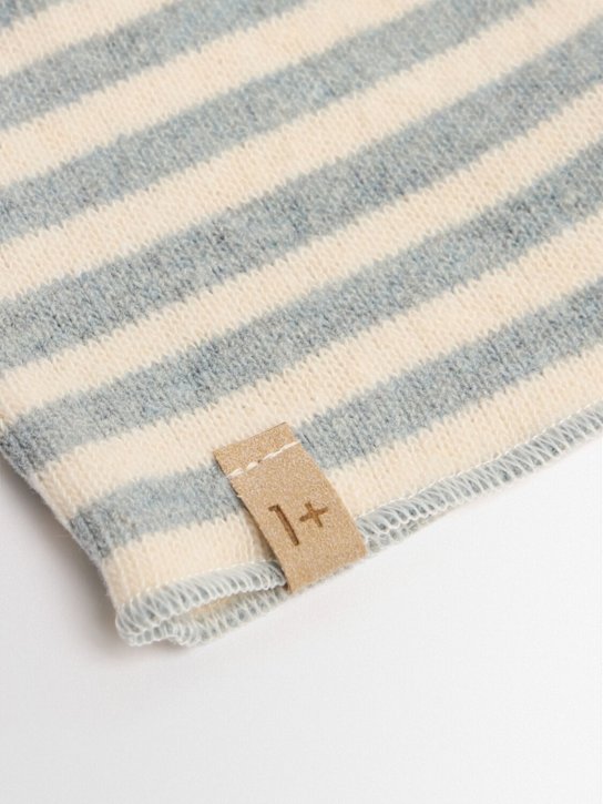 1 + IN THE FAMILY: Striped cotton blend beanie - グレー - kids-girls_1 | Luisa Via Roma