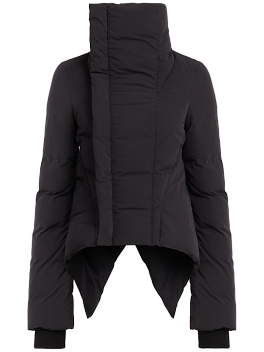 Rick Owens: Naska high neck matte nylon down jacket - Black - women_0 | Luisa Via Roma