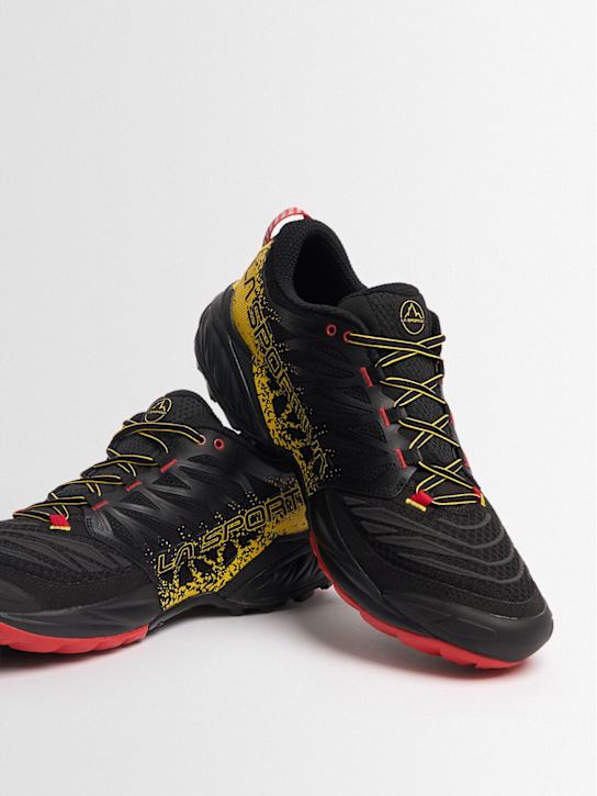 LA SPORTIVA: Akasha II trail running sneakers - Black/Yellow - men_1 | Luisa Via Roma