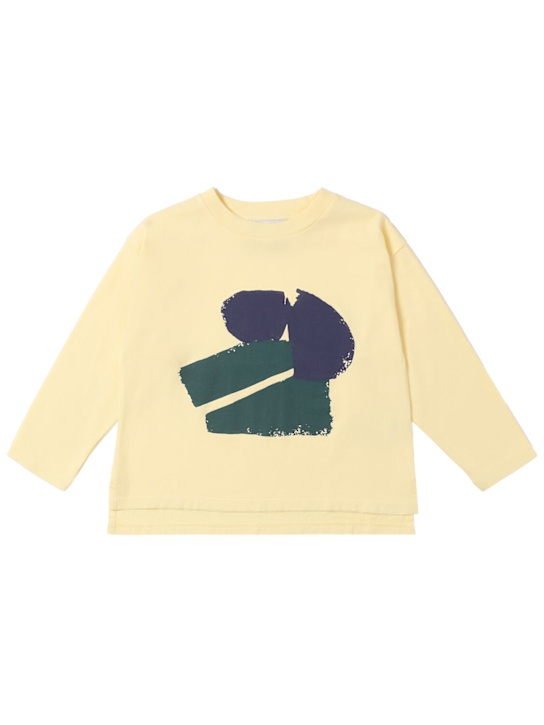 Main Story: Organic cotton long sleeve t-shirt - Yellow - kids-boys_0 | Luisa Via Roma