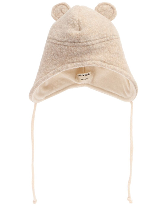 1 + IN THE FAMILY: Wool blend hat w/ears - Beige - kids-boys_0 | Luisa Via Roma