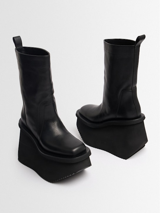 Rick Owens: Botas de piel - Negro - men_1 | Luisa Via Roma