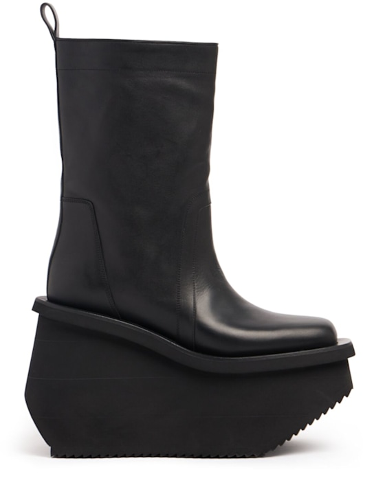 Rick Owens: Botas de piel - Negro - men_0 | Luisa Via Roma