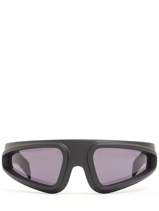 Rick Owens: Sonnenbrille aus Acetat „Ryder“ - Black Temple/Bl - men_0 | Luisa Via Roma