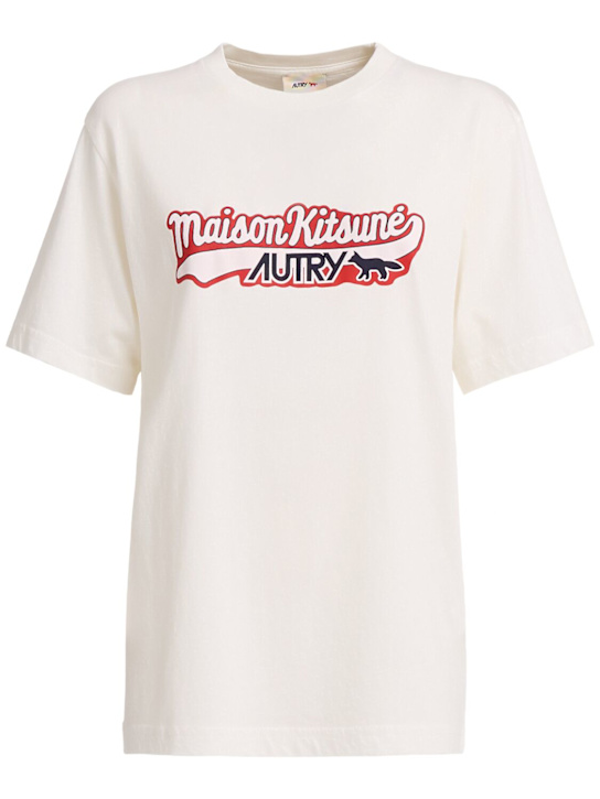 Autry: Maison Kitsuné short sleeve t t-shirt - women_0 | Luisa Via Roma