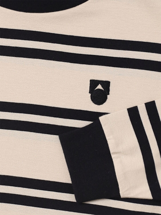 Main Story: Organic cotton long sleeve t-shirt - Beige/Black - kids-boys_1 | Luisa Via Roma