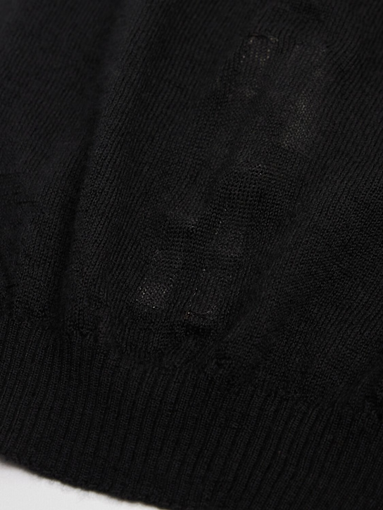 Rick Owens: Cashmere beanie - Black - men_1 | Luisa Via Roma