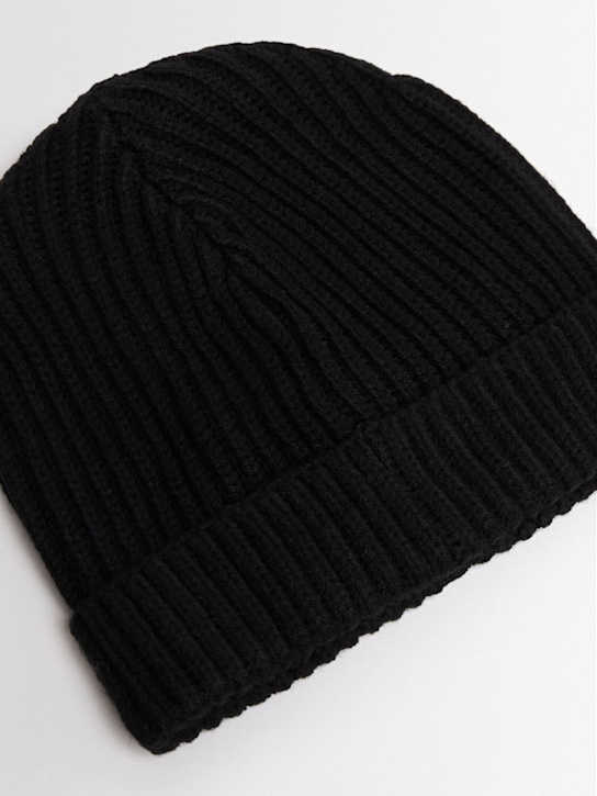 Marni Junior: 울 혼방 니트 비니 모자 - 블랙 - kids-girls_1 | Luisa Via Roma