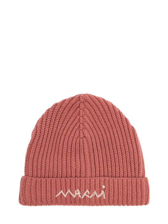 Marni Junior: Wool blend knit beanie - ピンク - kids-girls_0 | Luisa Via Roma