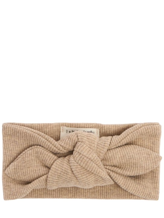 1 + IN THE FAMILY: Wool blend knit headband - Beige - kids-girls_0 | Luisa Via Roma