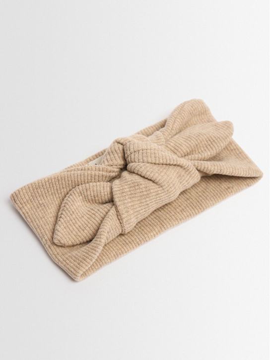 1 + IN THE FAMILY: Wool blend knit headband - Beige - kids-girls_1 | Luisa Via Roma