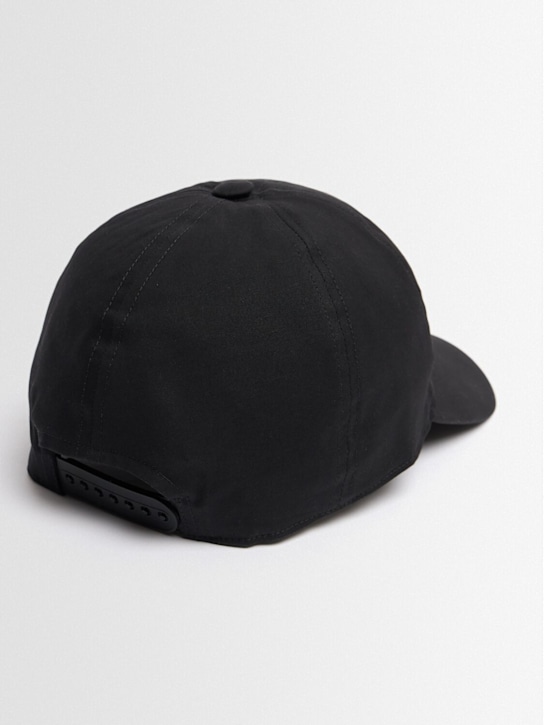 Rick Owens: Logo canvas baseball cap - Black/Pearl - men_1 | Luisa Via Roma