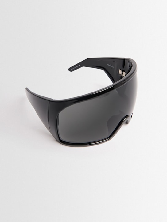 Rick Owens: Kriester acetate sunglasses - Black Temple/Bl - men_1 | Luisa Via Roma