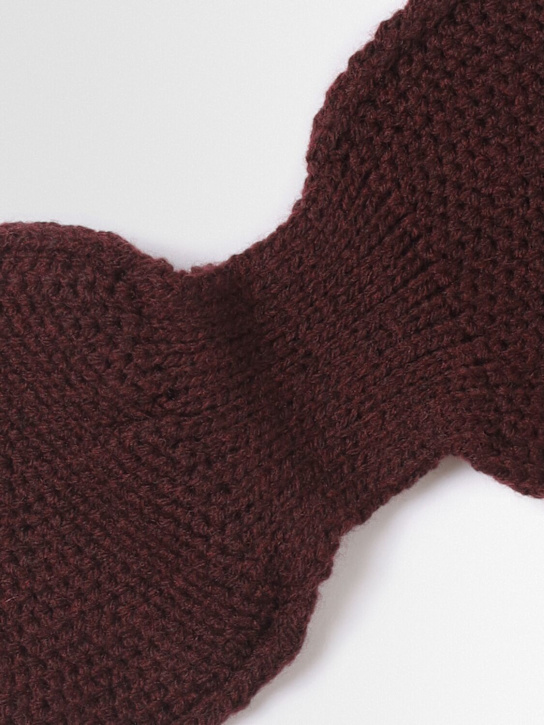 1 + IN THE FAMILY: Wool blend knit scarf - Purple - kids-girls_1 | Luisa Via Roma