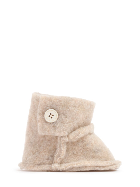 1 + IN THE FAMILY: Babbucce in misto lana - Beige - kids-girls_0 | Luisa Via Roma