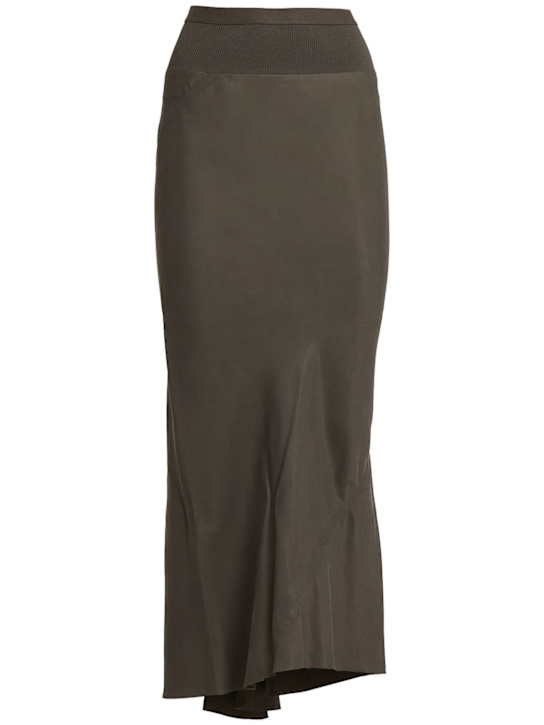 Rick Owens: Gewaschener Cupro-Rock mit Bias-Schnitt - Braun - women_0 | Luisa Via Roma