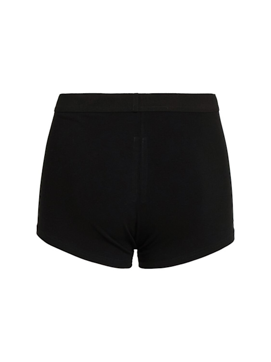 Rick Owens: Penta boxer cotton briefs - Black - men_1 | Luisa Via Roma