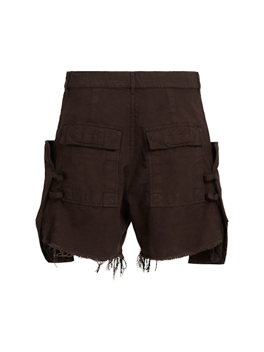 Rick Owens DRKSHDW: Stefan cotton cargo shorts - Dark Dust - men_1 | Luisa Via Roma