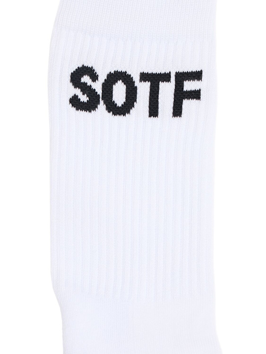 SOTF: Logo cotton blend socks - Blanco - men_1 | Luisa Via Roma