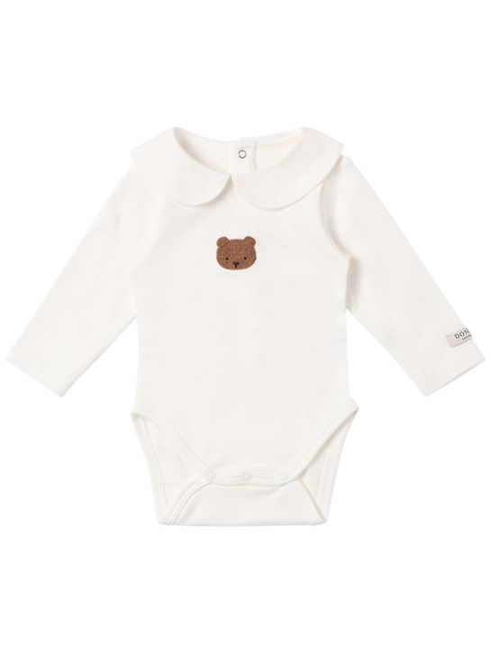 Donsje: Poodle organic cotton bodysuit - ホワイト - kids-boys_0 | Luisa Via Roma