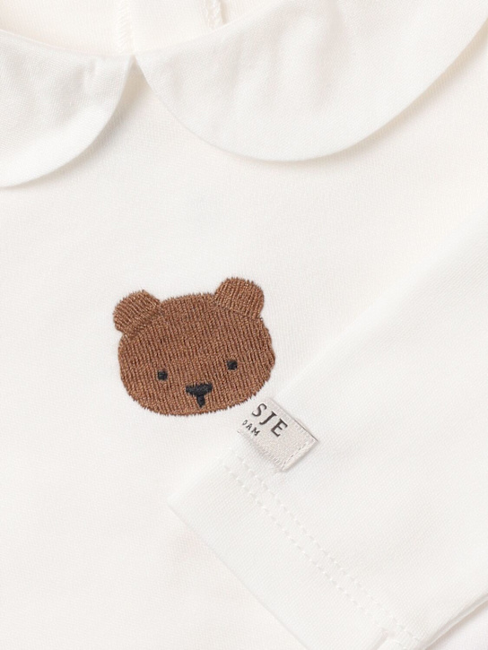 Donsje: Poodle organic cotton bodysuit - ホワイト - kids-boys_1 | Luisa Via Roma
