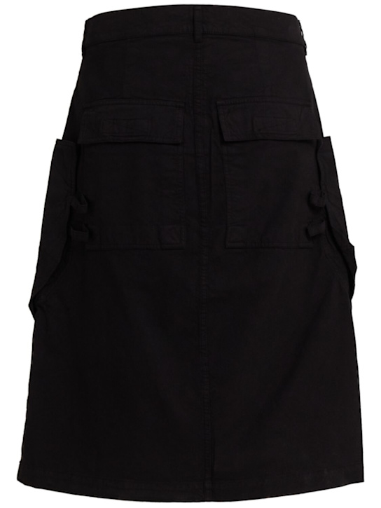 Rick Owens DRKSHDW: Stafan cotton cargo skirt - Black - men_1 | Luisa Via Roma