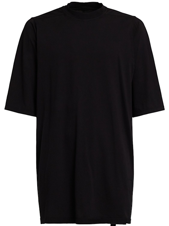 Rick Owens DRKSHDW: Jumbo short sleeve cotton t-shirt - Black - men_0 | Luisa Via Roma