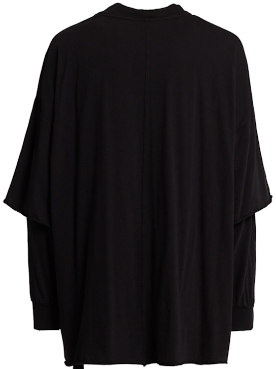 Rick Owens DRKSHDW: Tommy hustler cotton t-shirt - Black - men_1 | Luisa Via Roma