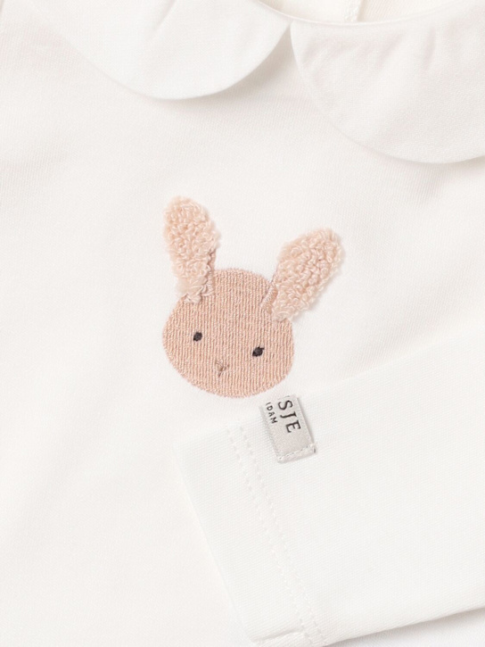 Donsje: Poodle organic cotton bodysuit - ホワイト - kids-girls_1 | Luisa Via Roma