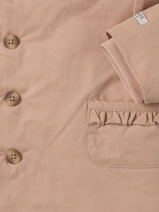 Donsje: Cotton knit jacket - ピンク - kids-girls_1 | Luisa Via Roma