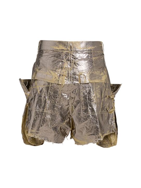Rick Owens DRKSHDW: Stefan nylon cargo shorts - Palladium - men_1 | Luisa Via Roma