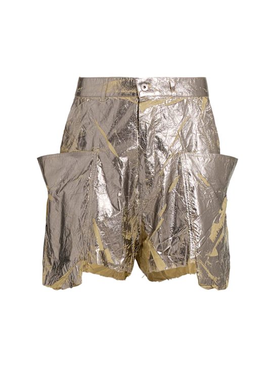 Rick Owens DRKSHDW: Stefan nylon cargo shorts - Palladium - men_0 | Luisa Via Roma