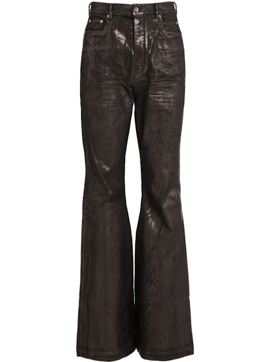 Rick Owens DRKSHDW: Bolan bronze cotton denim bootcut pants - Bronze - men_0 | Luisa Via Roma