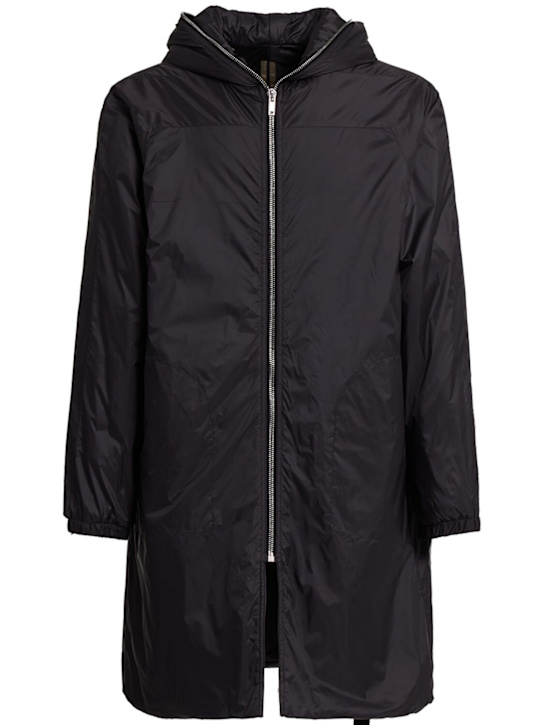 Rick Owens DRKSHDW: Sealed long windbreaker coat - Black - men_0 | Luisa Via Roma