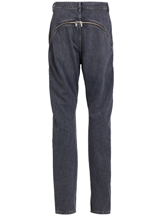 Rick Owens DRKSHDW: Bolan banana cotton denim jeans - Washed Grey - men_1 | Luisa Via Roma