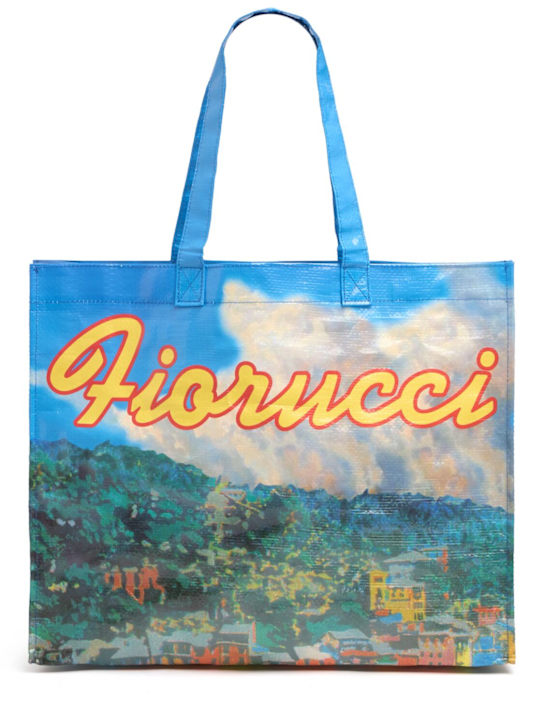 Fiorucci: Maxi Portofino postcard print tote bag - women_0 | Luisa Via Roma