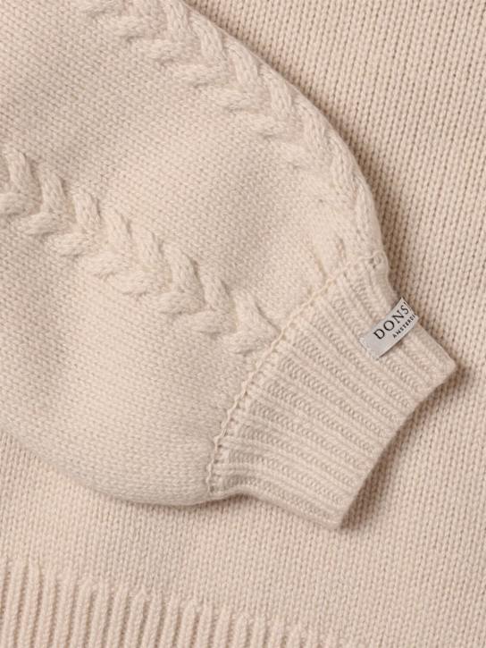 Donsje: Wool knit sweater - ベージュ - kids-girls_1 | Luisa Via Roma