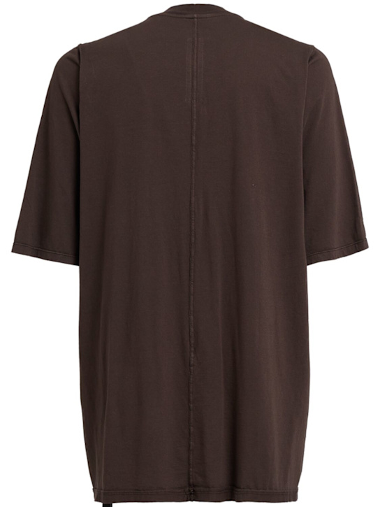 Rick Owens DRKSHDW: Baumwoll-T-Shirt „Jumbo“ - Dunkler Staub - men_1 | Luisa Via Roma