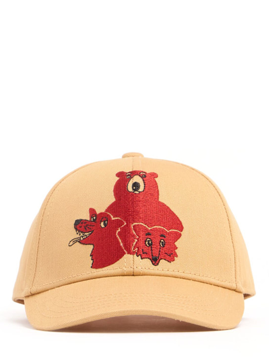 Mini Rodini: Cotton canvas baseball hat - Beige - kids-boys_0 | Luisa Via Roma