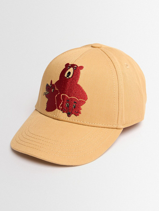 Mini Rodini: Cotton canvas baseball hat - Beige - kids-boys_1 | Luisa Via Roma