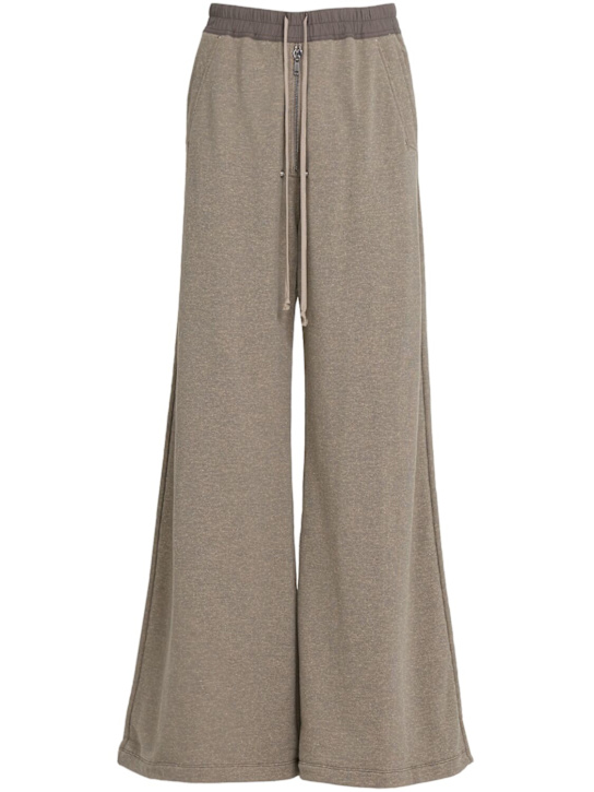 Rick Owens DRKSHDW: Geth belas cotton mélange pants - Heather Grey - men_0 | Luisa Via Roma