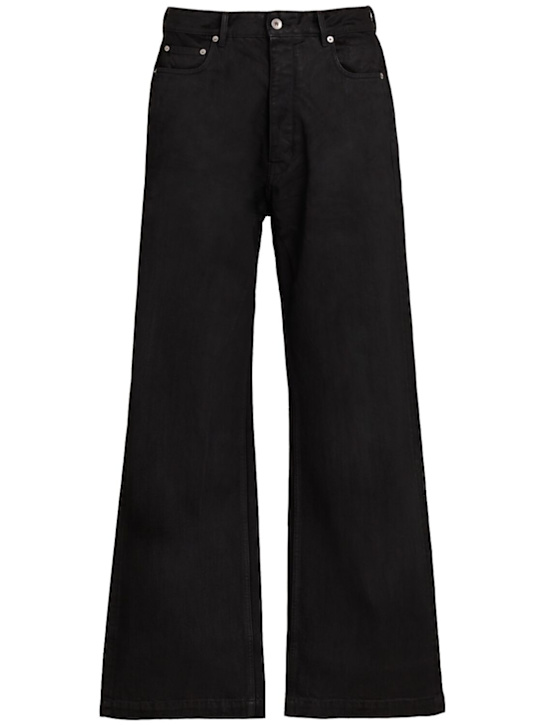 Rick Owens DRKSHDW: Geth waxed denim pants - Black Wax - men_0 | Luisa Via Roma