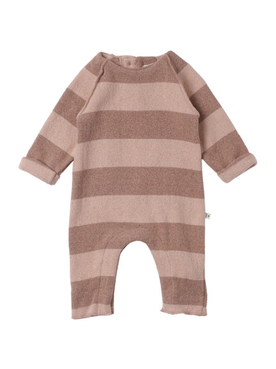 1 + IN THE FAMILY: Cotton blend romper - ピンク - kids-girls_0 | Luisa Via Roma