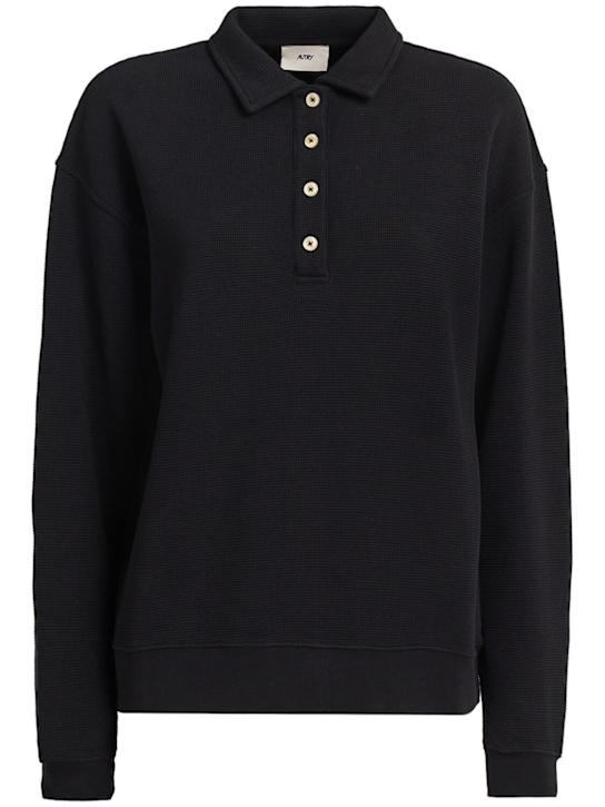 Autry: Jersey polo - Black - women_0 | Luisa Via Roma