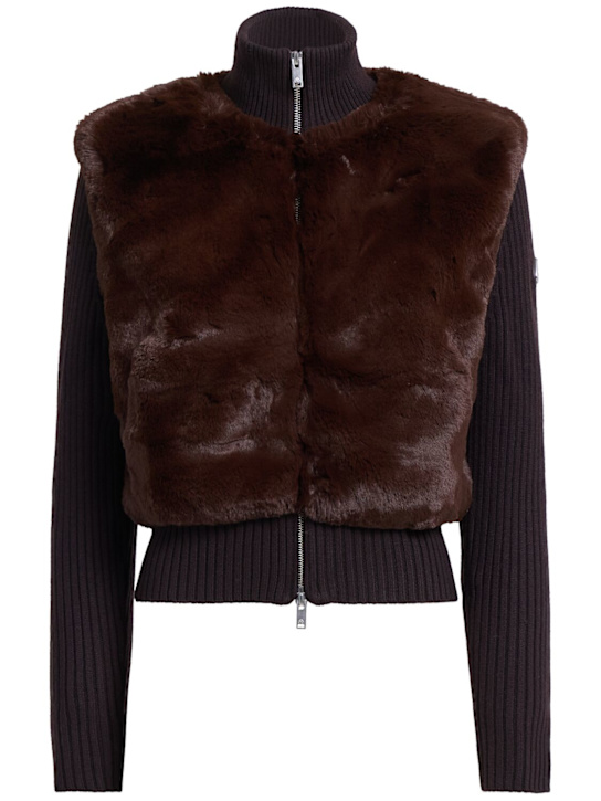 Moose Knuckles: Dula Bunny プラッシュセータージャケット - エスプレッソ - women_0 | Luisa Via Roma